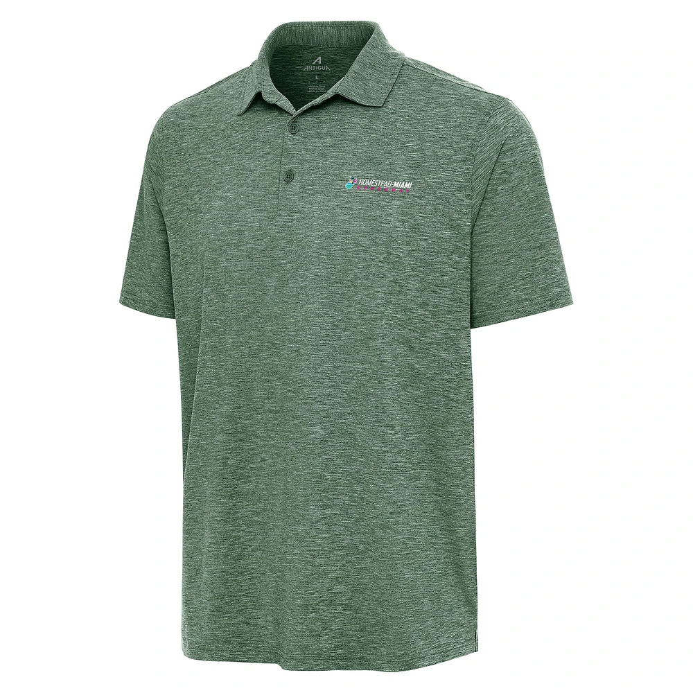 Men's Antigua Hunter Green Homestead-Miami Speedway Par 3 Polo