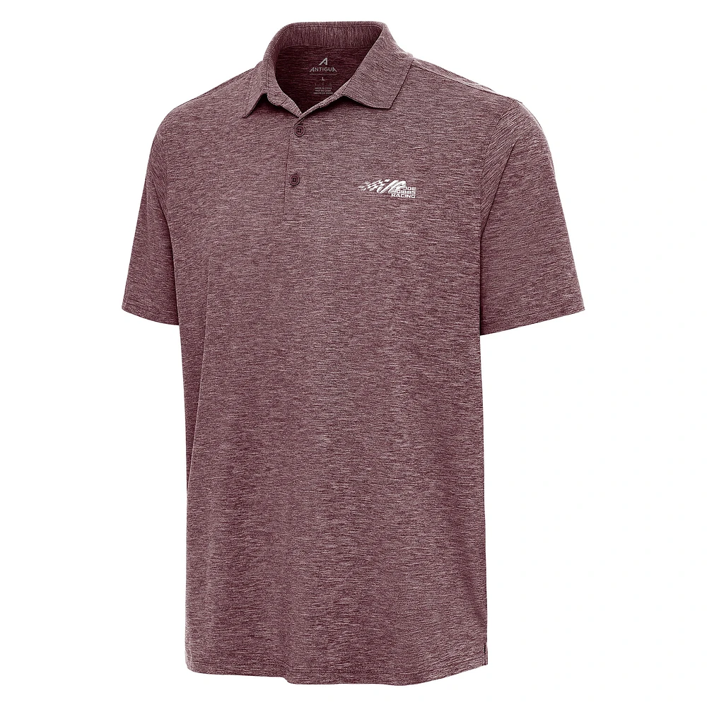 Men's Antigua Heather Maroon Joe Gibbs Racing Par 3 Polo