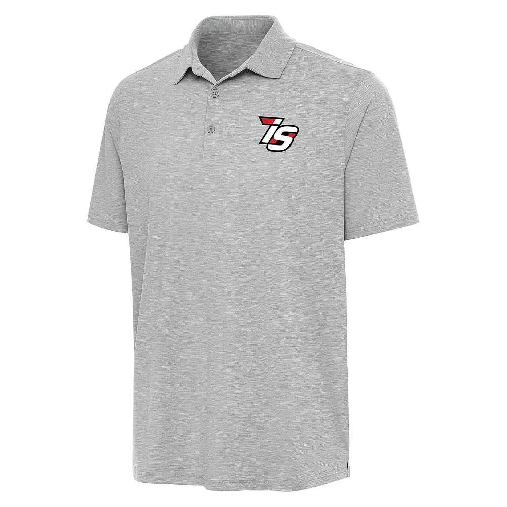 Men's Antigua Heather Gray Iowa Speedway Par 3 Polo