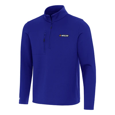 Men's Antigua Royal NASCAR Merchandise Insider Quarter-Zip Pullover Top