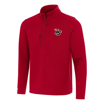Men's Antigua Red Iowa Speedway Insider Quarter-Zip Pullover Top