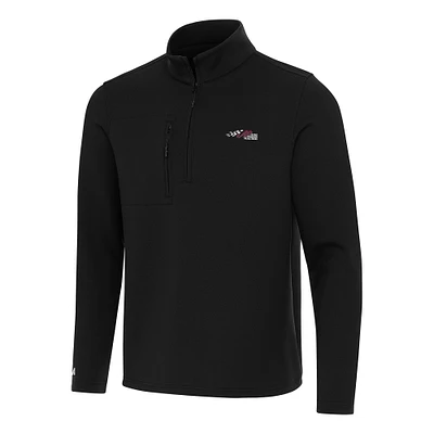 Men's Antigua Black Joe Gibbs Racing Insider Quarter-Zip Pullover Top