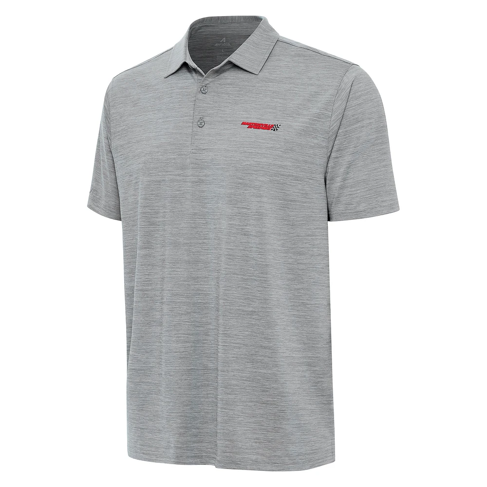 Men's Antigua Heather Gray Martinsville Speedway Layout Polo