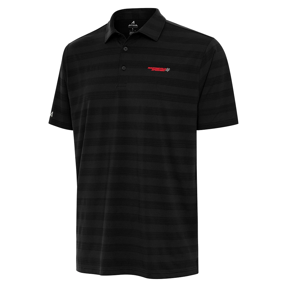 Men's Antigua Black Martinsville Speedway Tunnel Polo