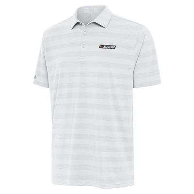 Men's Antigua White NASCAR Merchandise Tunnel Polo