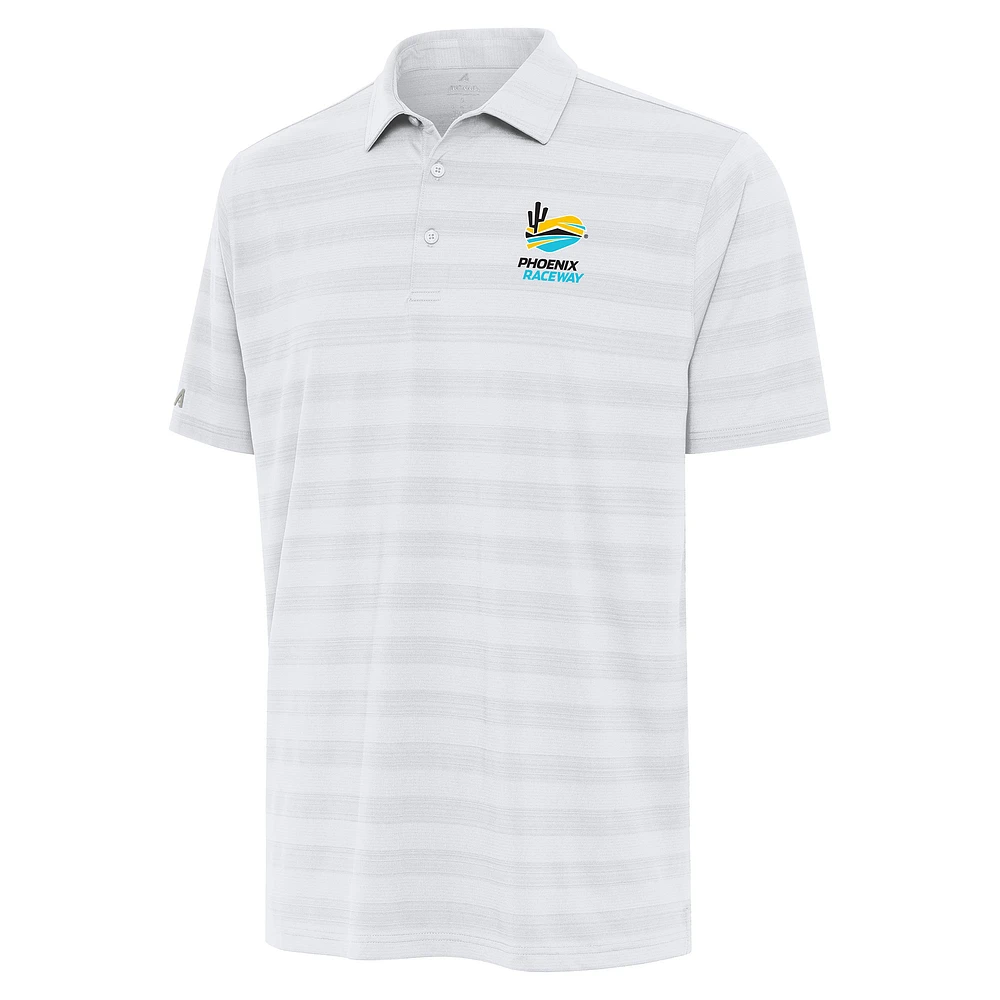 Men's Antigua White Phoenix Raceway Tunnel Polo
