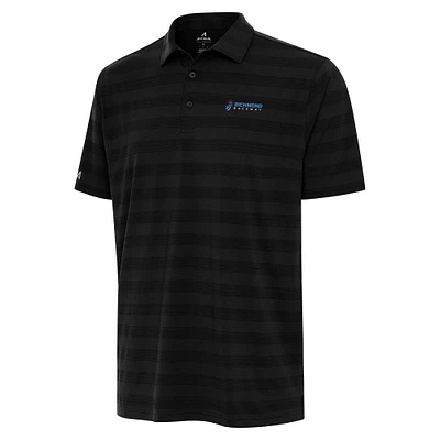 Men's Antigua Black Richmond Raceway Tunnel Polo