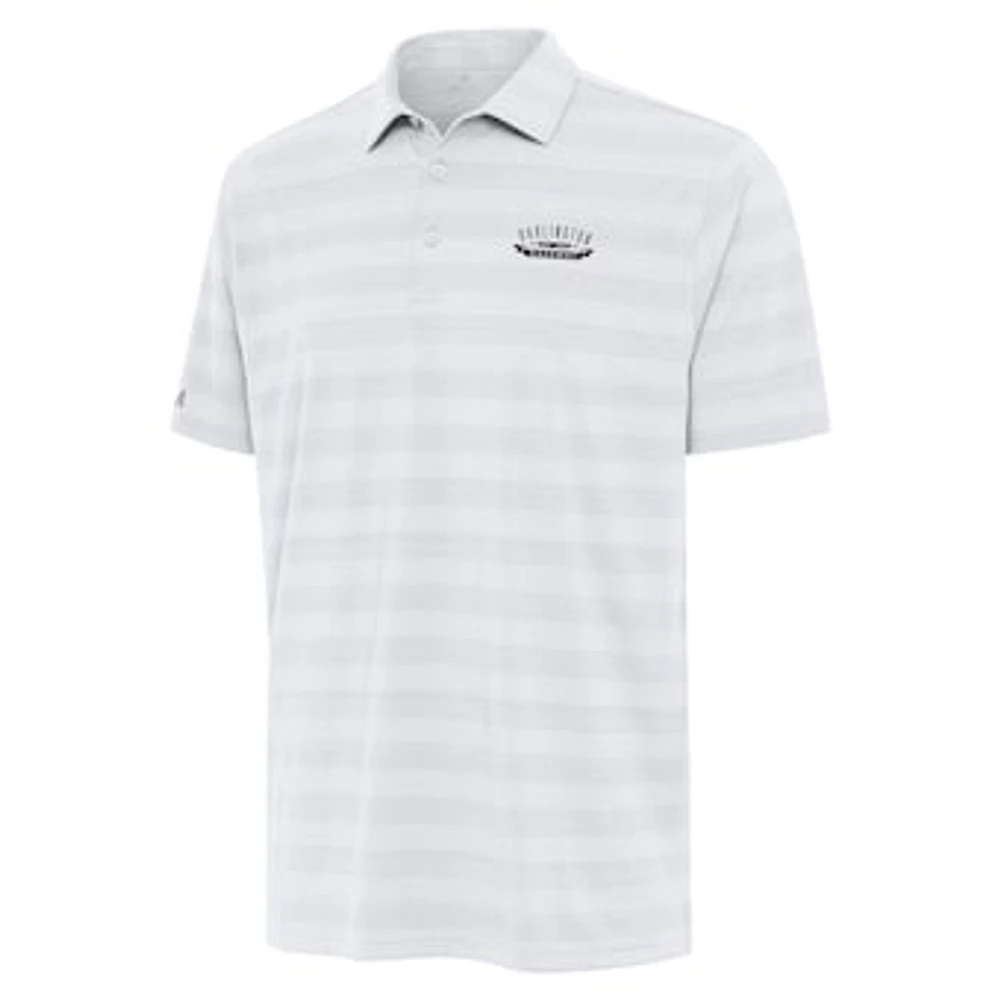 Men's Antigua White Darlington Raceway Tunnel Polo