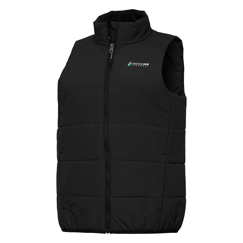 Women's Antigua Black Homestead-Miami Speedway Experience Full-Zip Vest