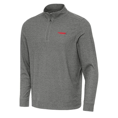 Men's Antigua Heather Martinsville Speedway Subtle 1/4 Zip Pullover Direct to Film