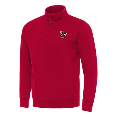 Men's Antigua Red Iowa Speedway Victory Quarter-Zip Pullover Top