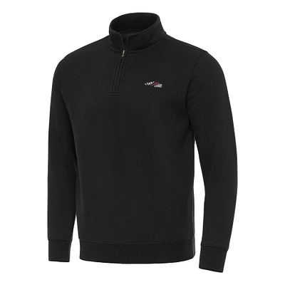 Men's Antigua Black Joe Gibbs Racing Victory Quarter-Zip Pullover Top