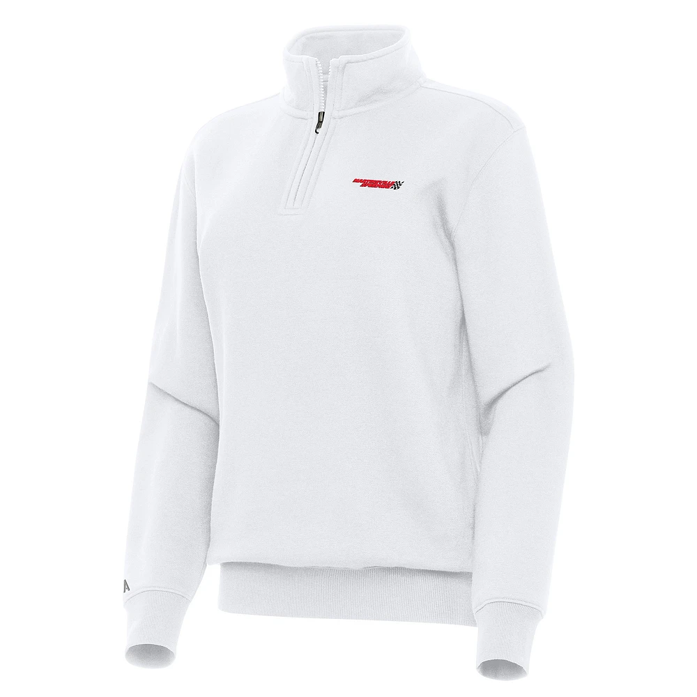 Women's Antigua White Martinsville Speedway Victory Quarter-Zip Top