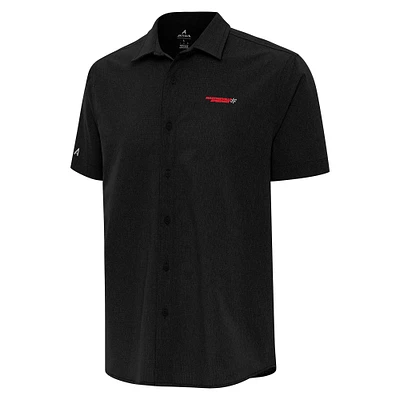 Men's Antigua Martinsville Speedway Activate Full-Button Short Sleeve Top