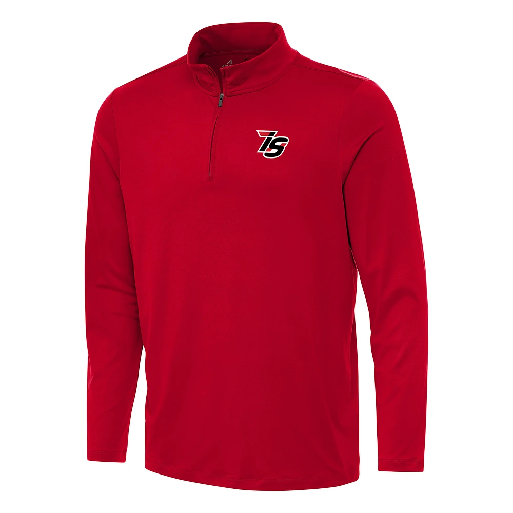 Men's Antigua Red Iowa Speedway Reprocess Quarter-Zip Top
