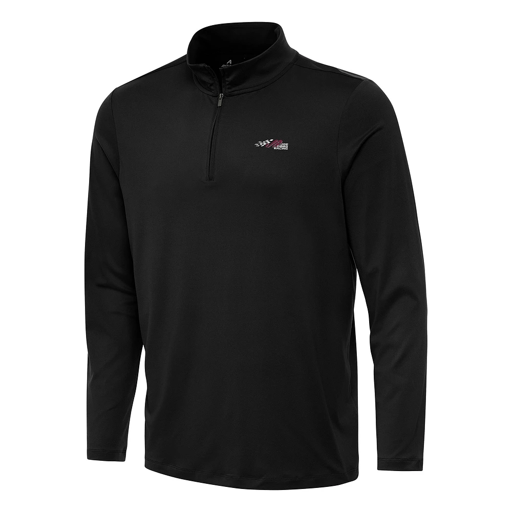 Men's Antigua Black Joe Gibbs Racing Reprocess Quarter-Zip Top