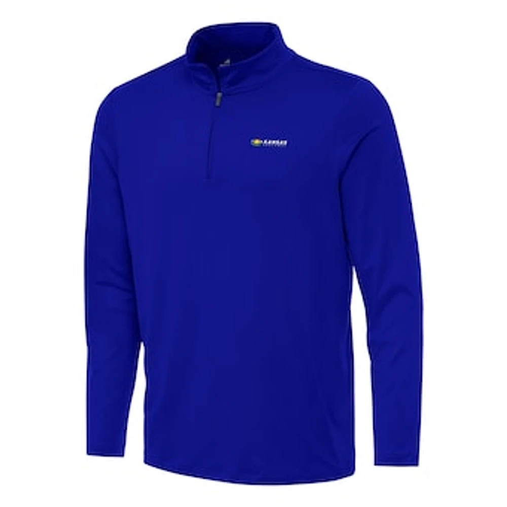 Men's Antigua Royal Kansas Speedway Reprocess Quarter-Zip Top