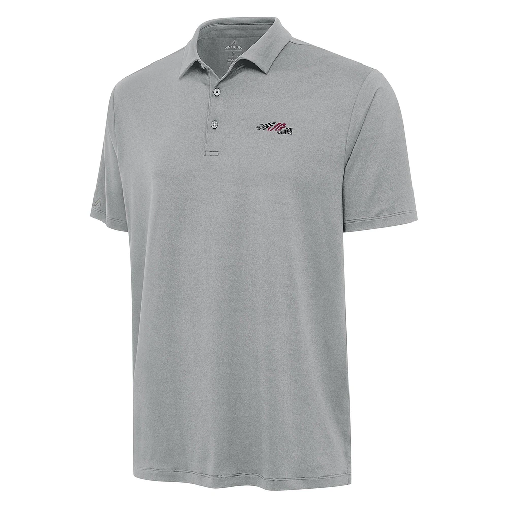 Men's Antigua Gray Joe Gibbs Racing Reprocess Polo