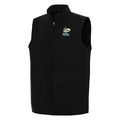 Men's Antigua Black Phoenix Raceway Regard Full-Zip Vest