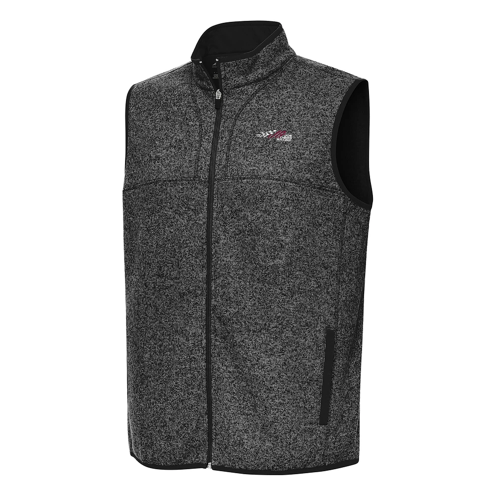 Men's Antigua Heather Joe Gibbs Racing Fortune Full-Zip Vest