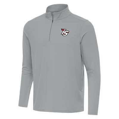 Men's Antigua Gray Iowa Speedway Intent Quarter-Zip Top