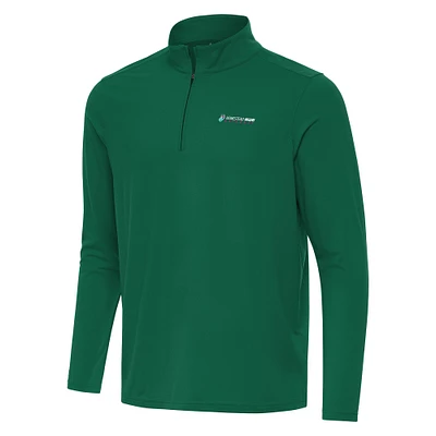 Men's Antigua Forest Green Homestead-Miami Speedway Intent Quarter-Zip Top