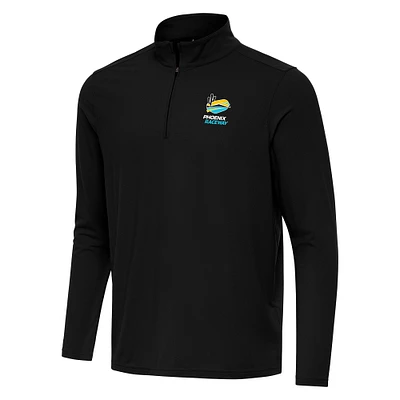 Men's Antigua Black Phoenix Raceway Intent Quarter-Zip Top