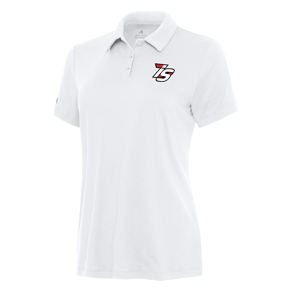 Women's Antigua White Iowa Speedway Reprocess Polo