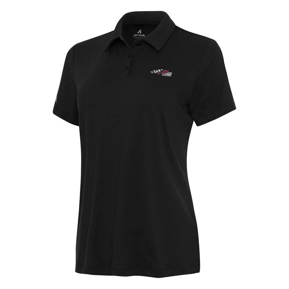 Women's Antigua Black Joe Gibbs Racing Reprocess Polo