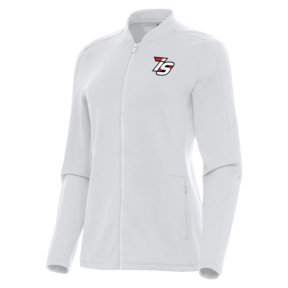Women's Antigua White Iowa Speedway Continual Full-Zip Jacket
