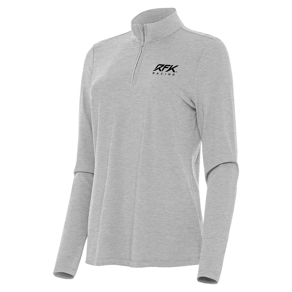 Women's Antigua Heather Roush Fenway Keselowski Racing Bright Quarter-Zip Top