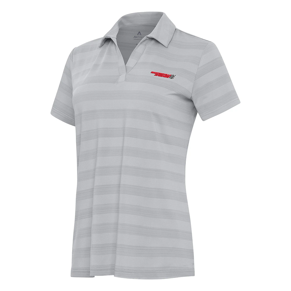 Women's Antigua Gray Martinsville Speedway Tunnel Polo