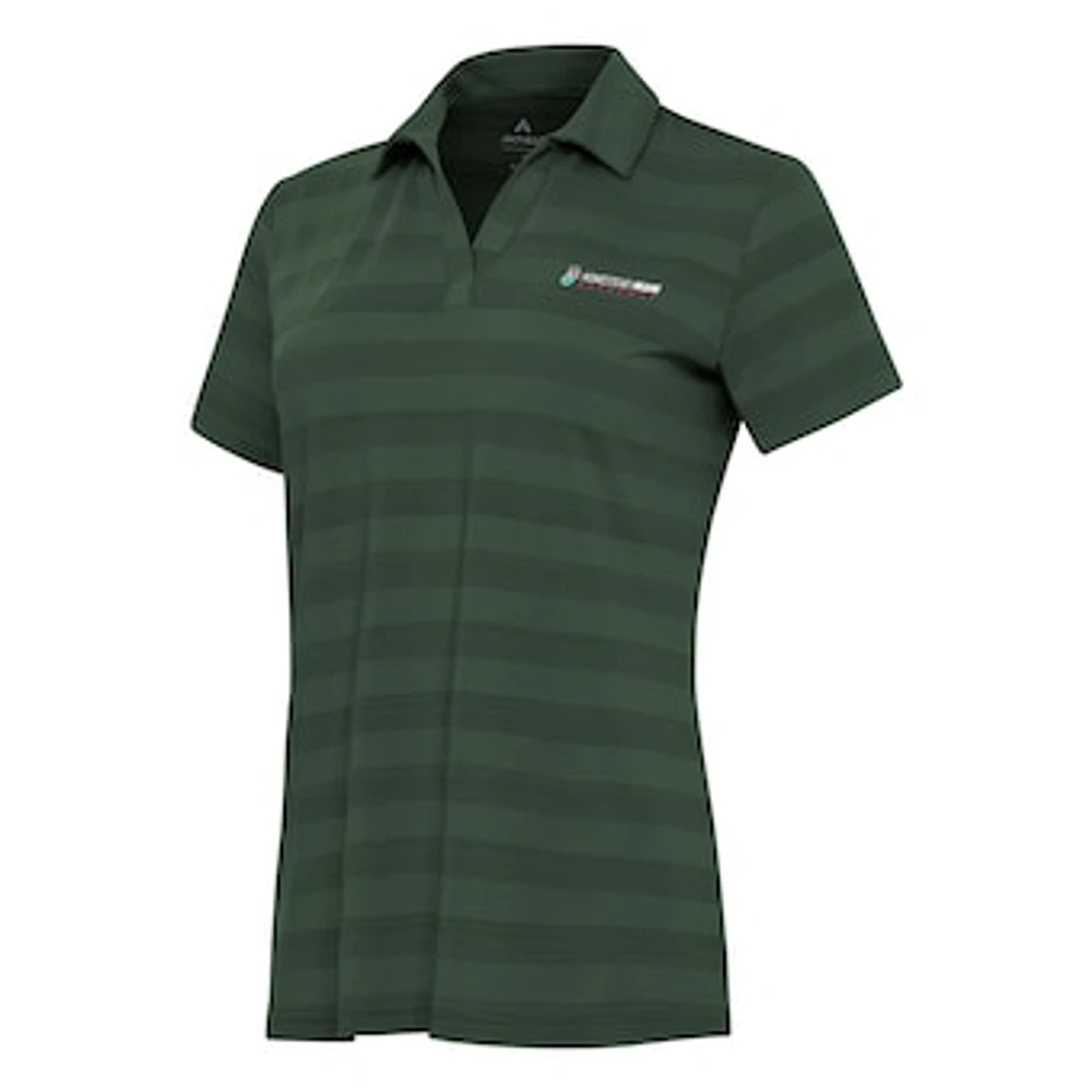 Women's Antigua Hunter Green Homestead-Miami Speedway Tunnel Polo