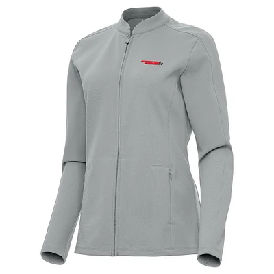 Women's Antigua Gray Martinsville Speedway Regard Full-Zip Jacket