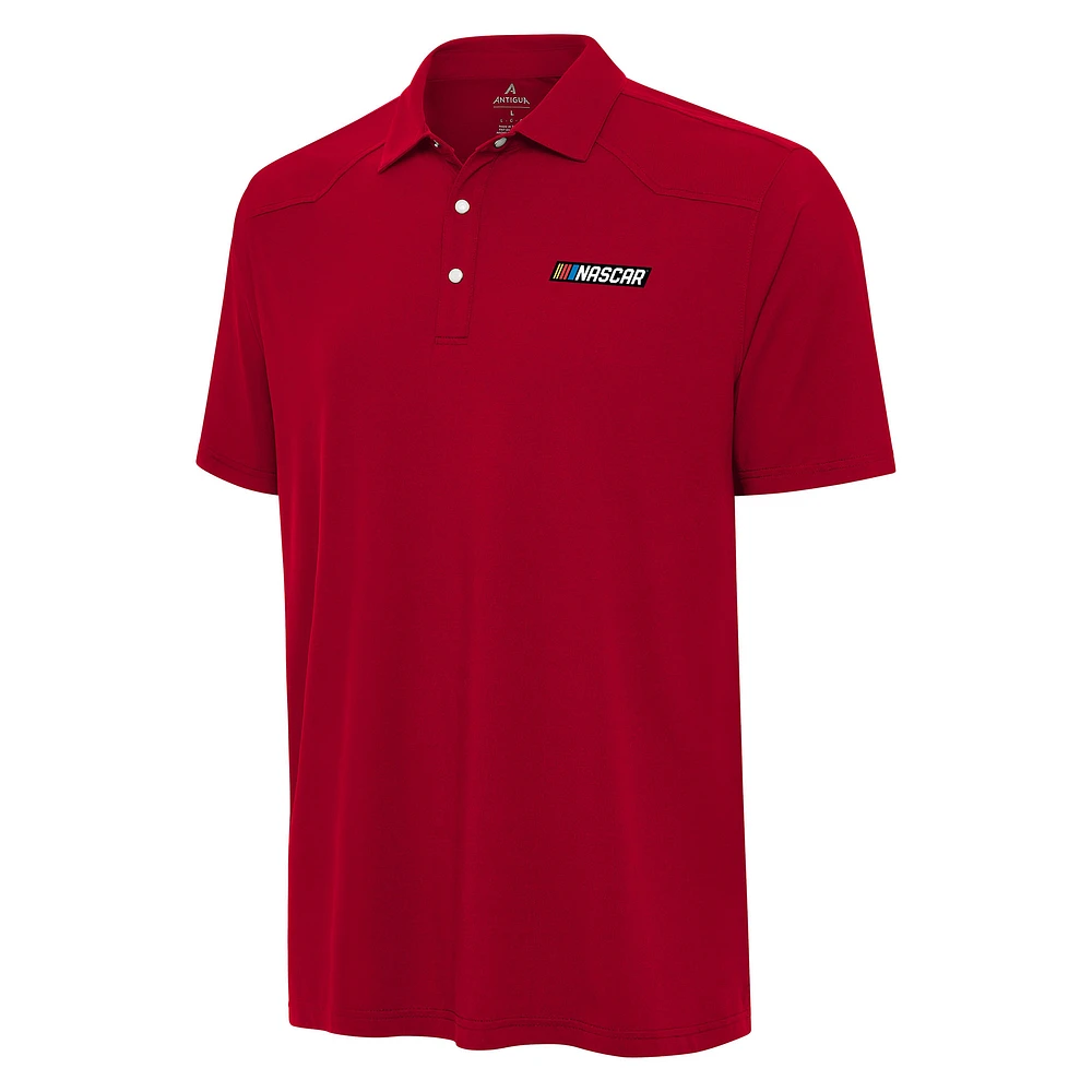 Men's Antigua Red NASCAR Western Polo