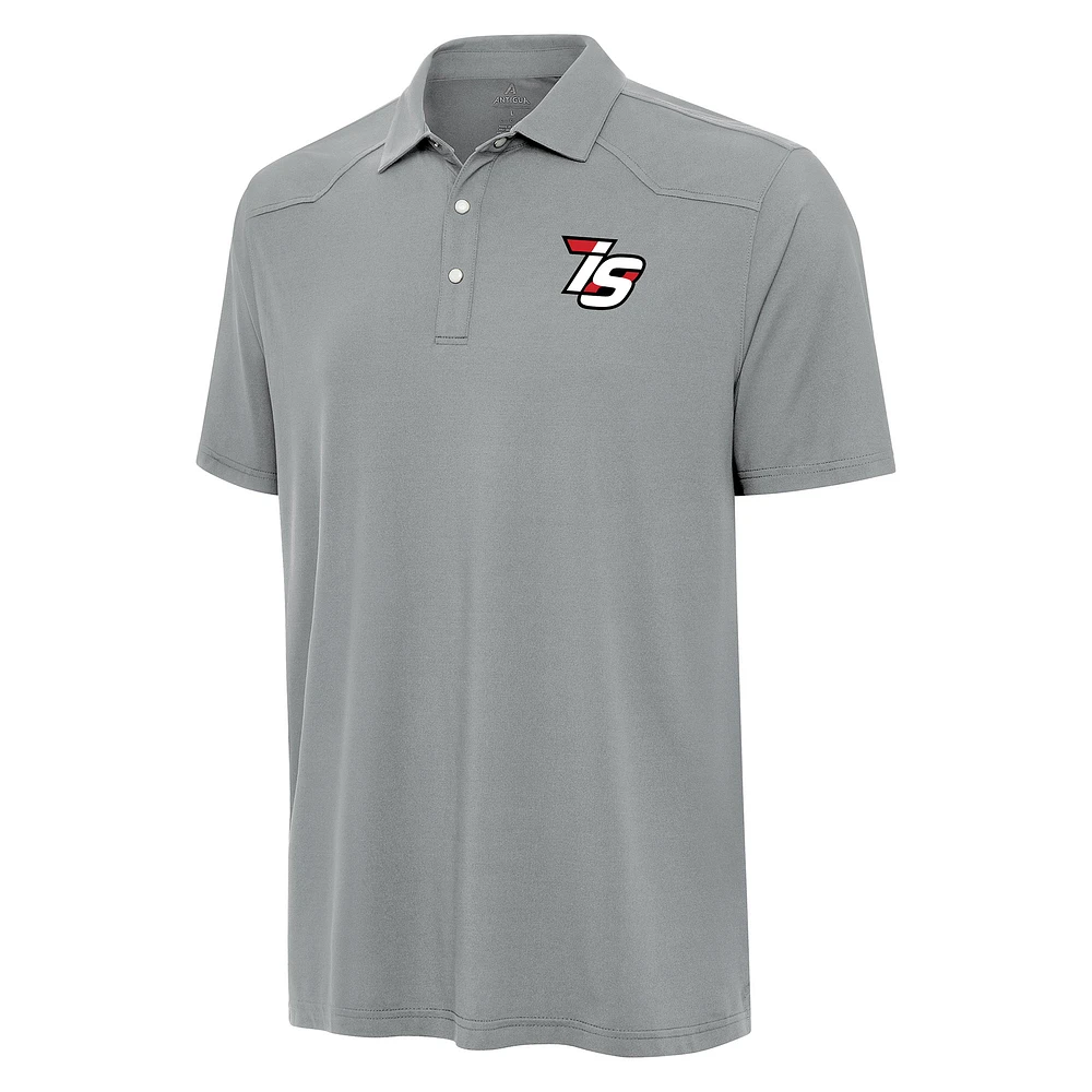 Men's Antigua Gray Iowa Speedway Western Polo