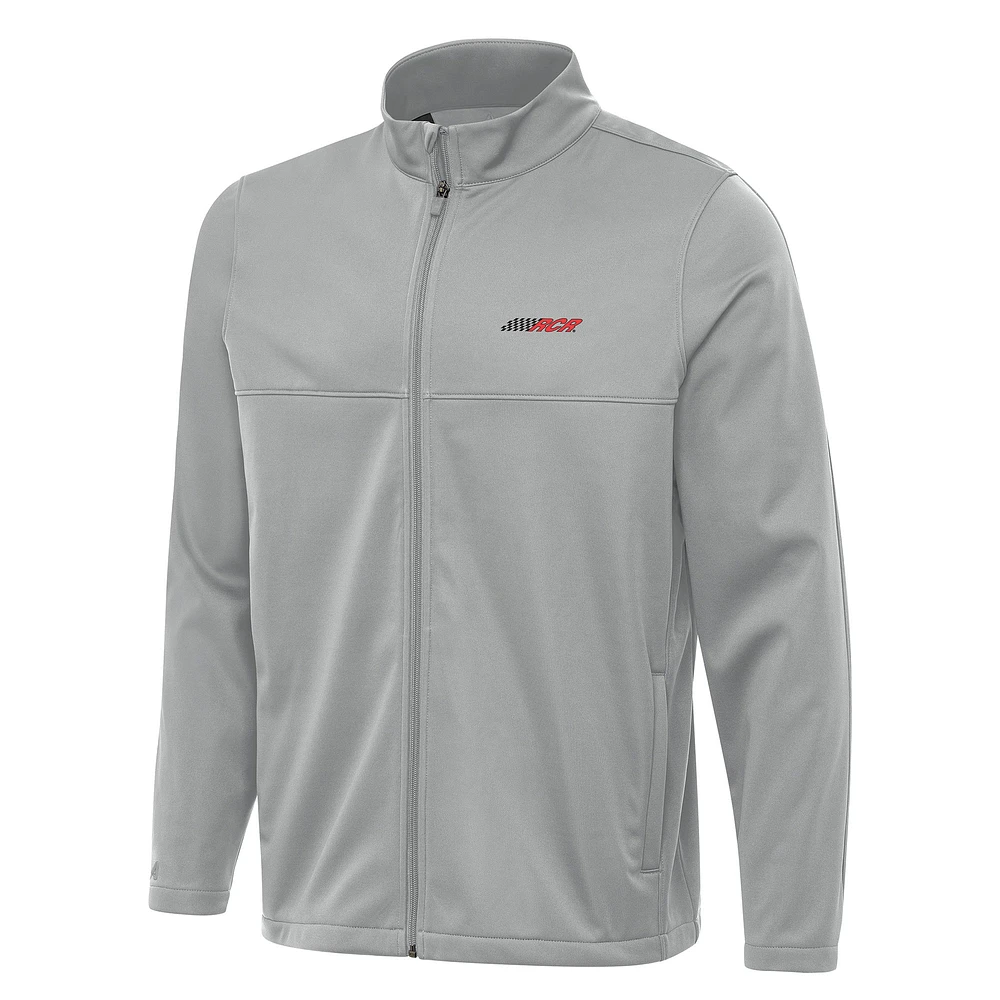Men's Antigua Gray Richard Childress Racing Links 2 Full-Zip Golf Jacket