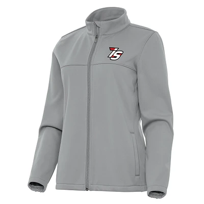 Women's Antigua Gray Iowa Speedway Links 2 Full-Zip Golf Jacket