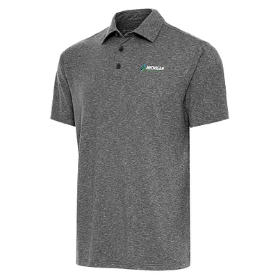 Men's Antigua Heather Michigan International Speedway Big & Tall Par 3 Polo