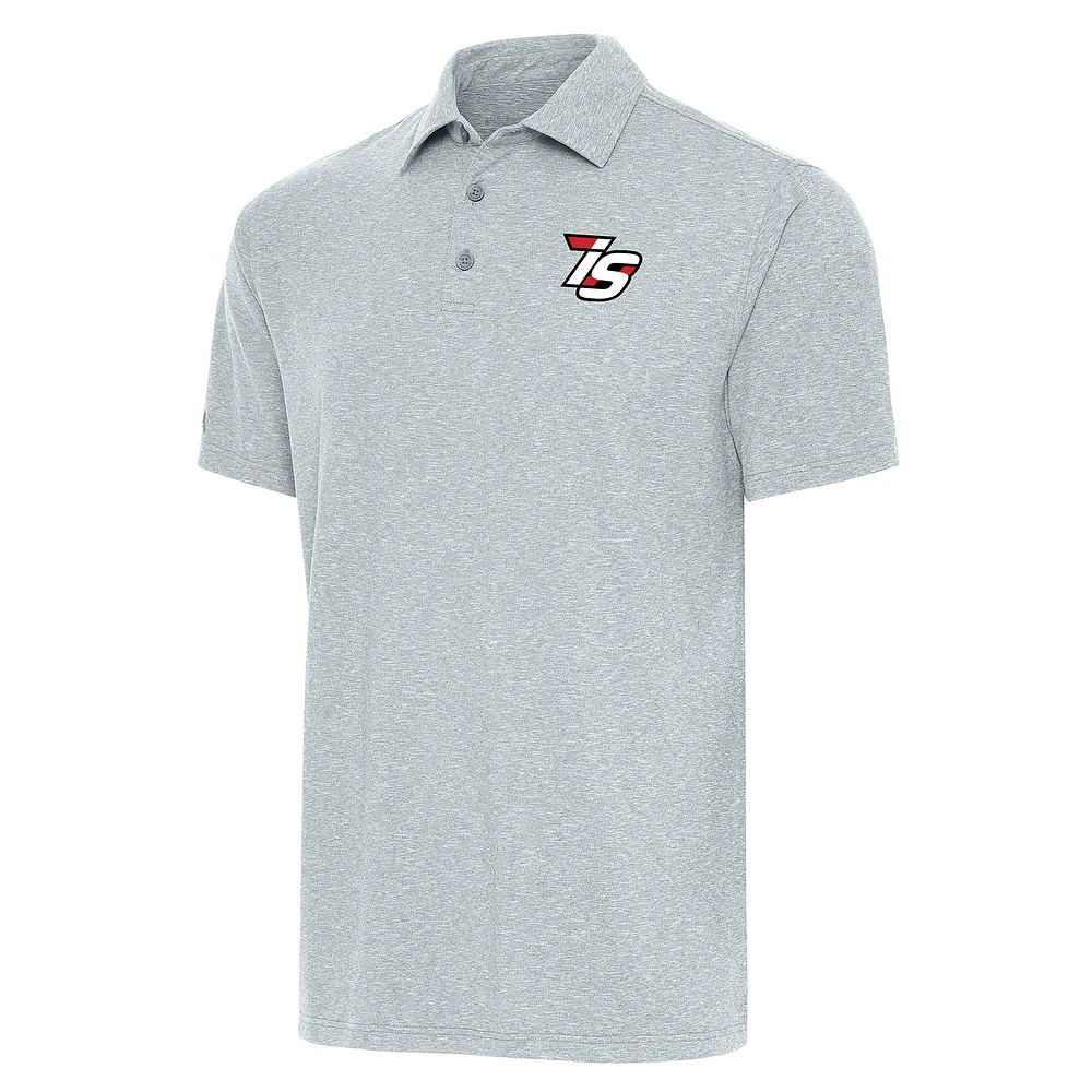 Men's Antigua Heather Gray Iowa Speedway Big & Tall Par 3 Polo