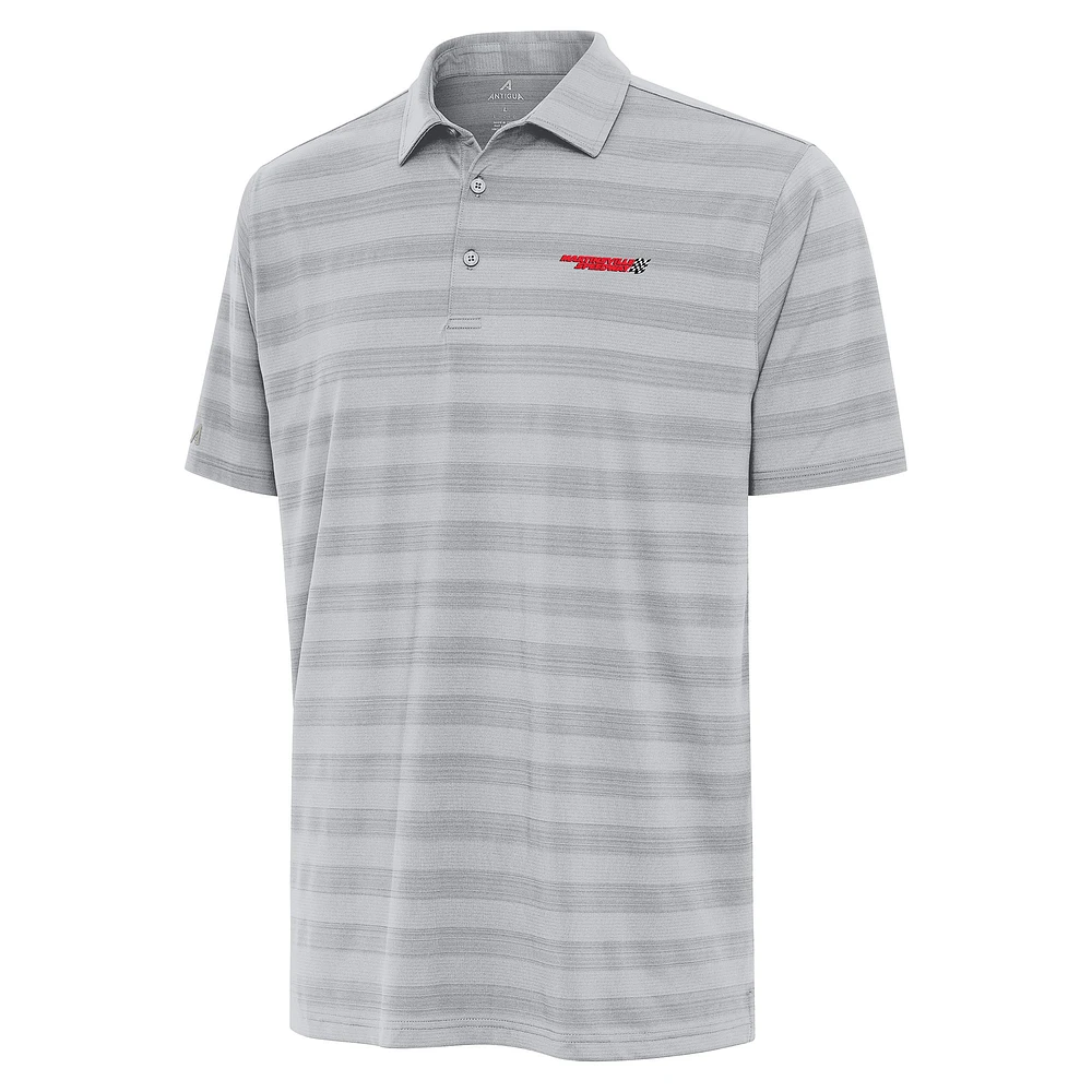 Men's Antigua Gray Martinsville Speedway Big & Tall Tunnel Polo
