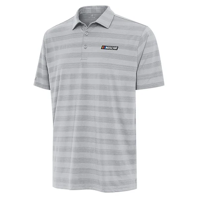 Men's Antigua Gray NASCAR Big & Tall Tunnel Polo