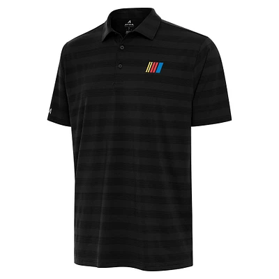 Men's Antigua  Black NASCAR Big & Tall Tunnel Polo