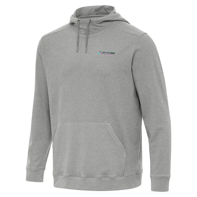 Men's Antigua Heather Gray Homestead-Miami Speedway Cloud Pullover Hoodie