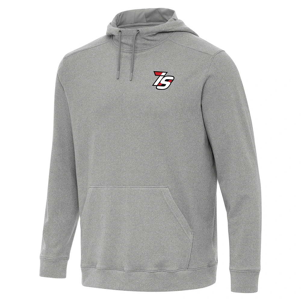 Men's Antigua Heather Gray Iowa Speedway Cloud Pullover Hoodie