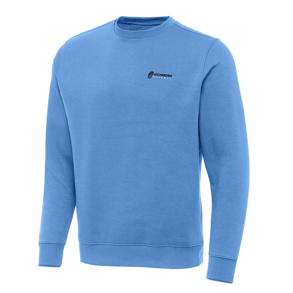 Men's Antigua Powder Blue Richmond Raceway Victory Pullover Sweatshirt