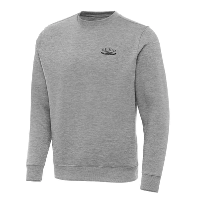 Men's Antigua Heather Gray Darlington Raceway Victory Pullover Sweatshirt