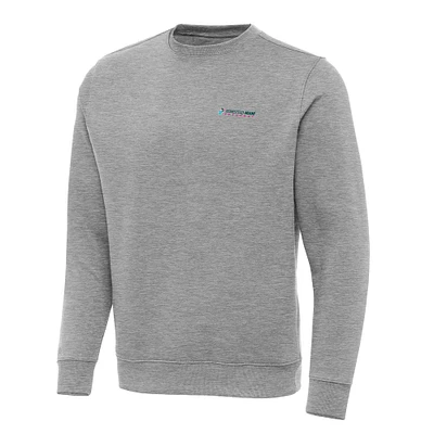 Men's Antigua Heather Gray Homestead-Miami Speedway Victory Pullover Sweatshirt