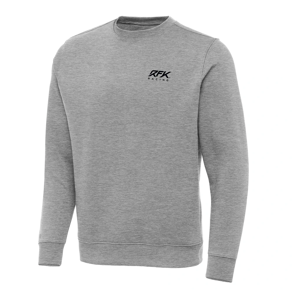 Men's Antigua Heather Gray Roush Fenway Keselowski Racing Big & Tall Victory Pullover Sweatshirt