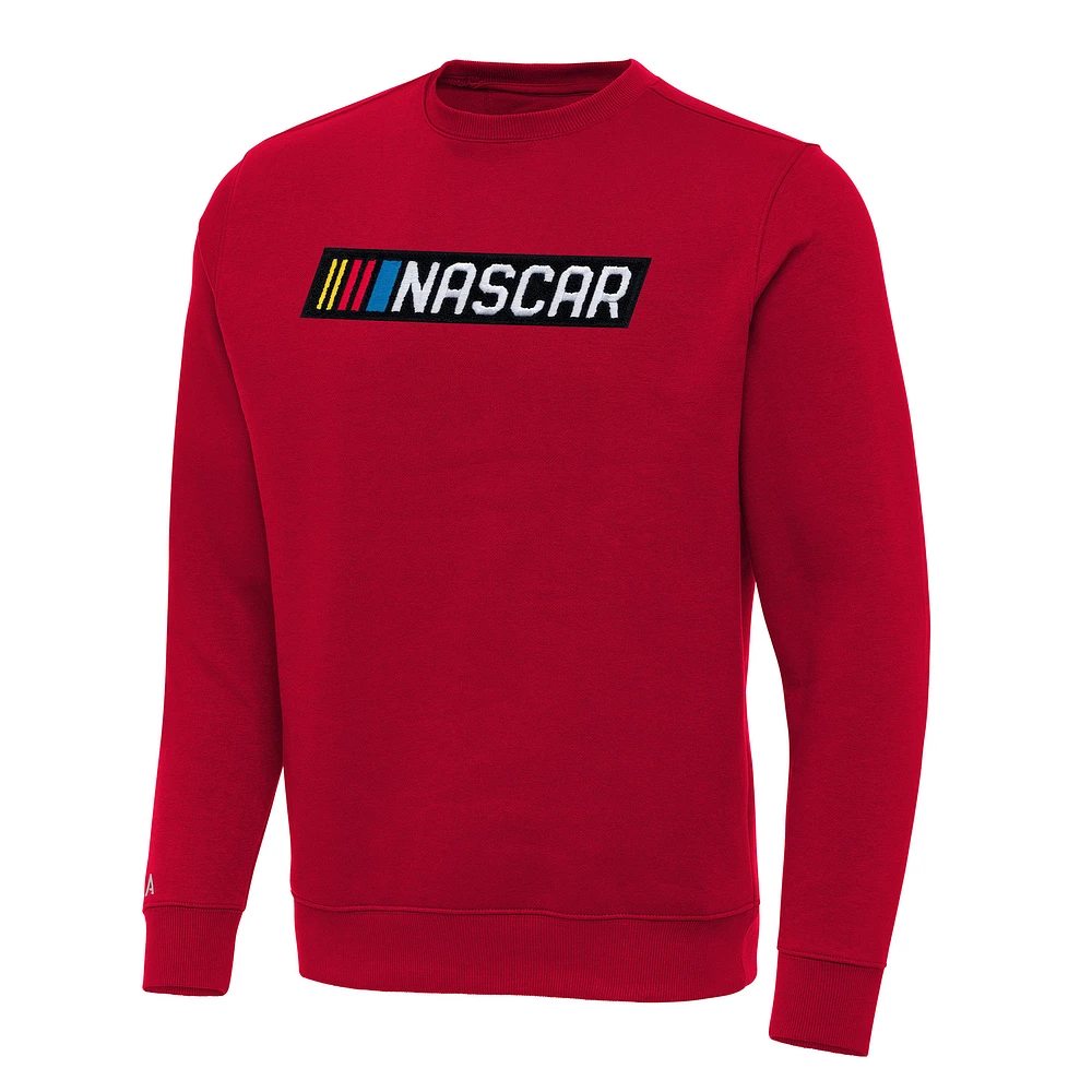 Men's Antigua NASCAR Victory Crewneck Pullover Sweatshirt